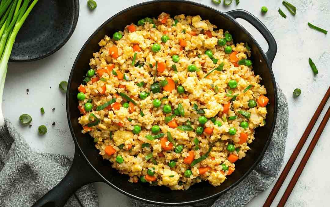 Keto Cauliflower Fried Rice Recipe (Easy Low Carb Rice Alternative)