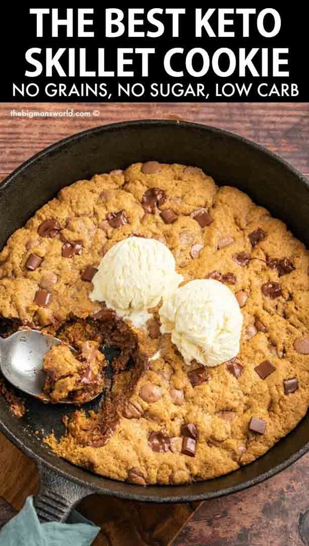 Keto Skillet Cookie Low Carb – Easy Sugar-Free Dessert Recipe