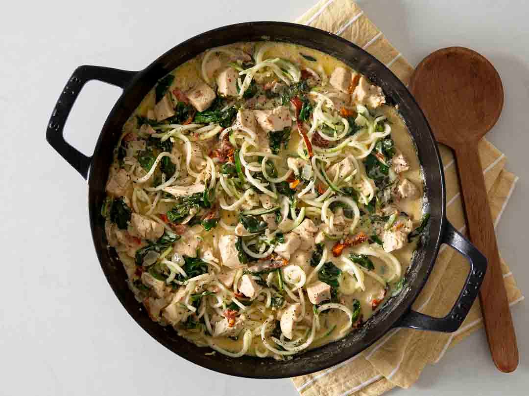 Tuscan Chicken Pasta Low Carb – Creamy Keto Chicken Pasta Recipe